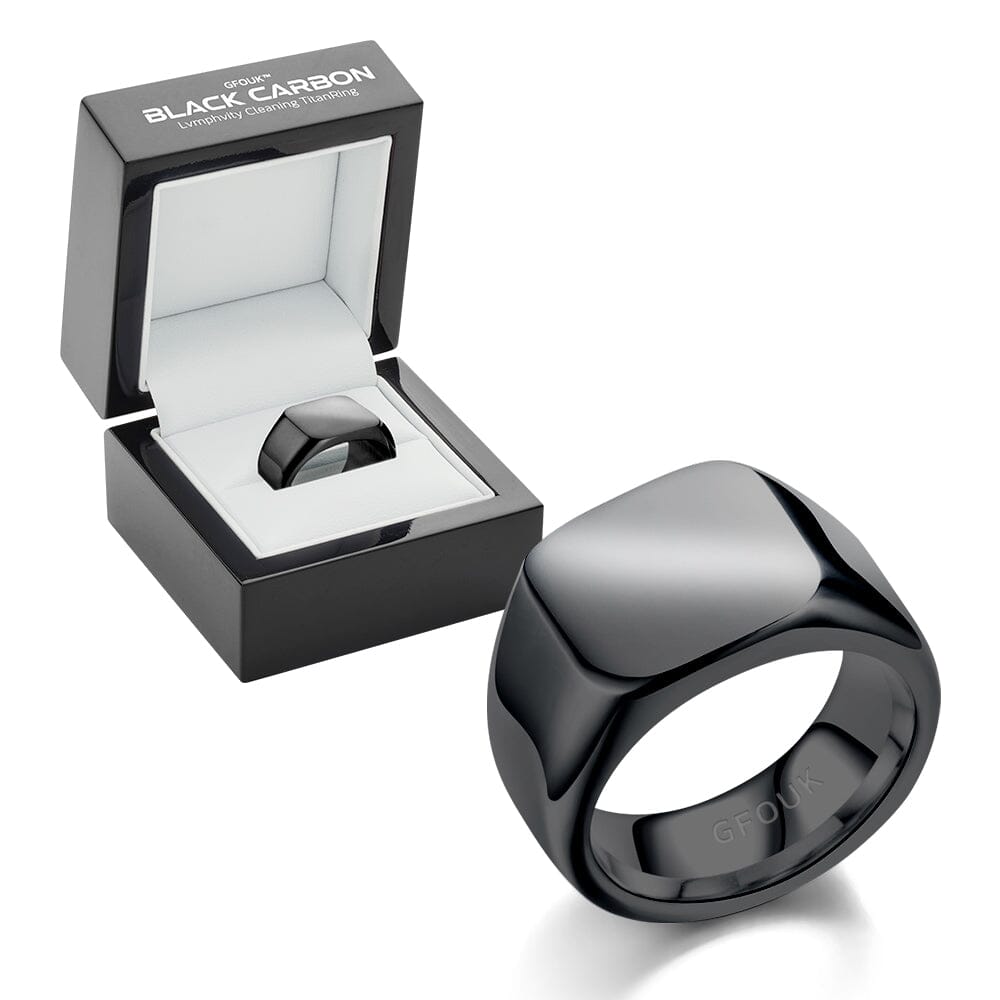 GFOUK™ Black Carbon Lvmphvity Cleaning TitanRing