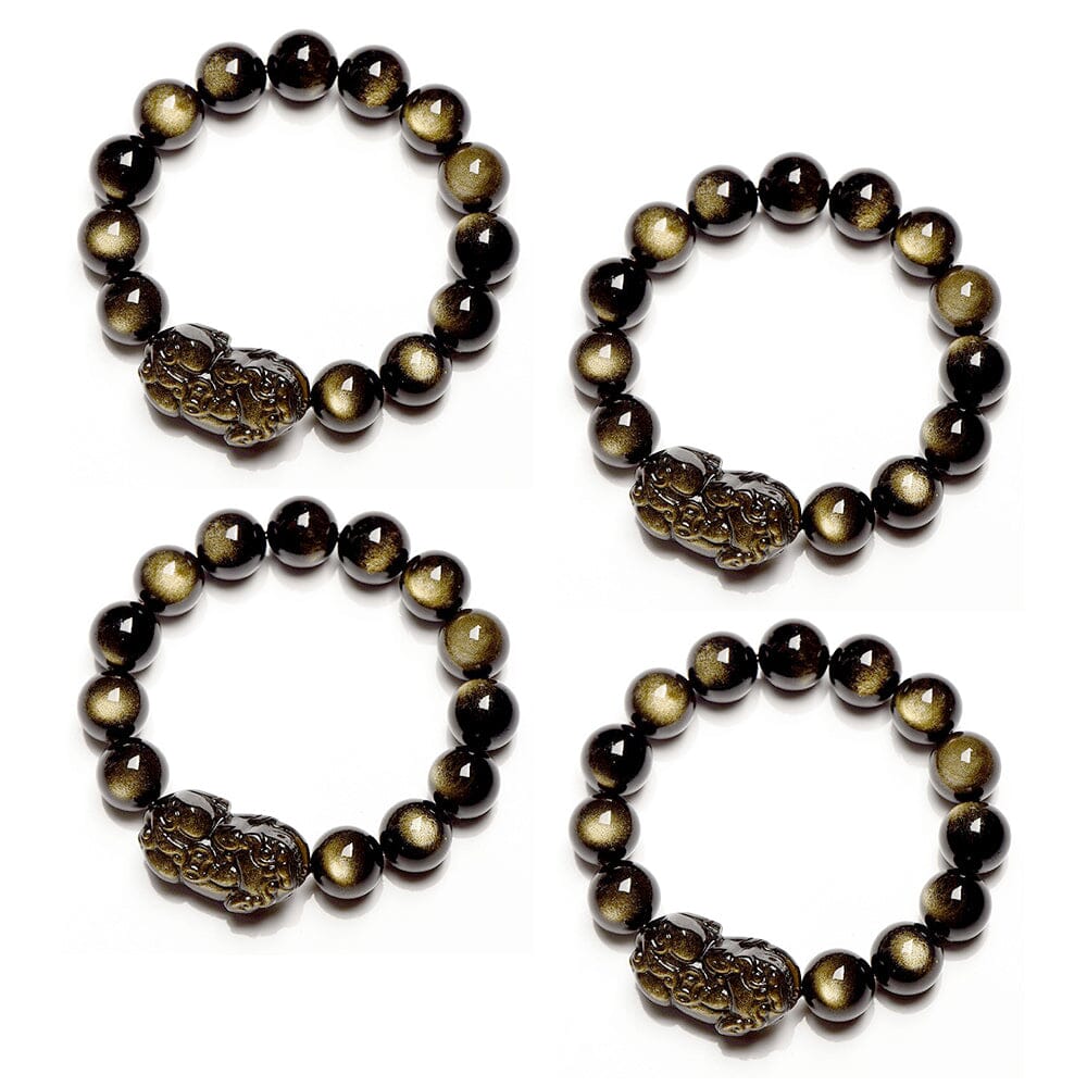 flysmus™ Feng Shui Golden Sheen Obsidian Bracelet