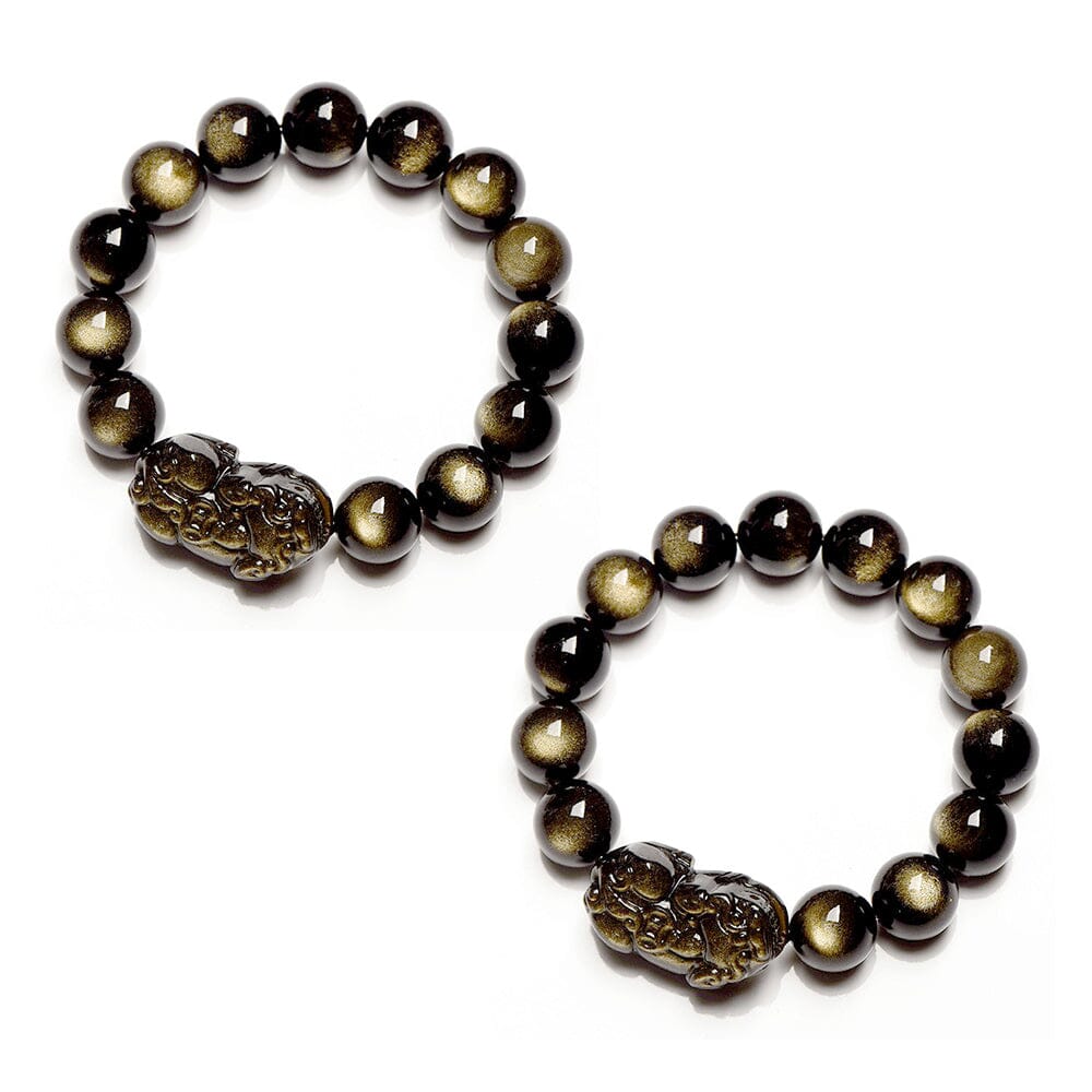 flysmus™ Feng Shui Golden Sheen Obsidian Bracelet